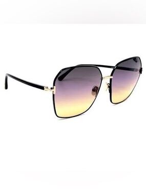 Tom Ford claudia-02  TF839 01B Gradient Oversized Square Metal Sunglasses